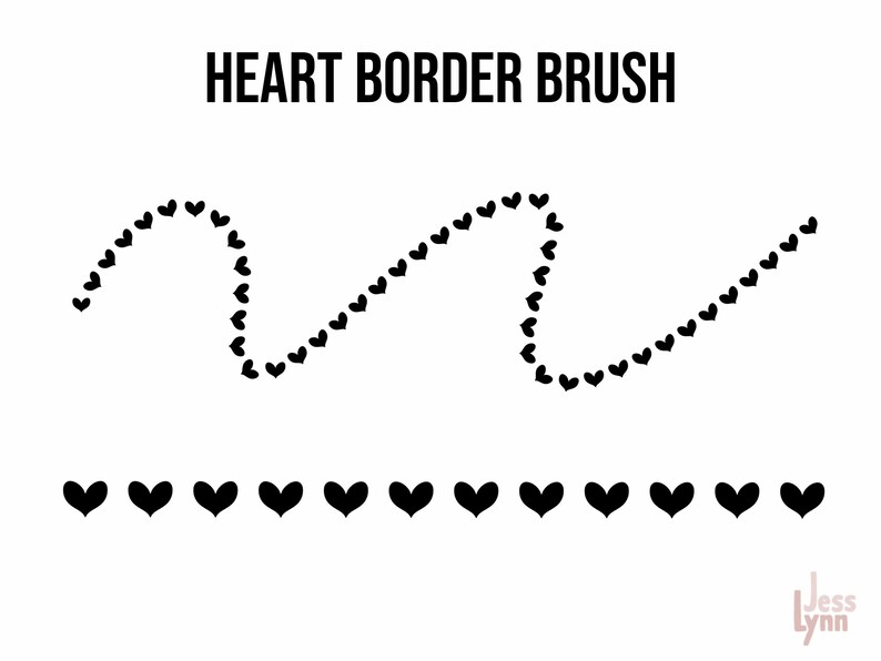 Heart Procreate Brush Procreate Heart Stamp Procreate Etsy