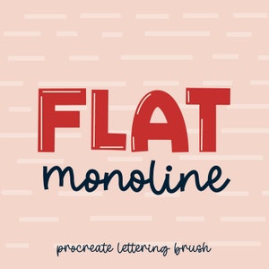 Flat Brush | Square Procreate Brush | Lettering Brush for Procreate | Calligraphy Brush | Monoline Procreate Brush | Procreate Dreams