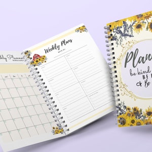 Printable Planner-shabby Chic Planner Pages- Sunflower Calendar ...