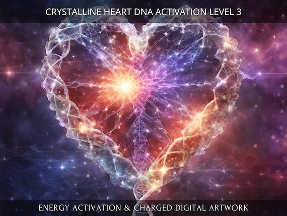 Crystalline Heart DNA Level 3 Charged Digital Artwork + Energetic Transmission with a Personal Report