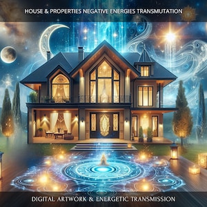 House and Properties Negative Energies Transmutation: Charged Digital Artwork + Personal Report & Energetic Transmission