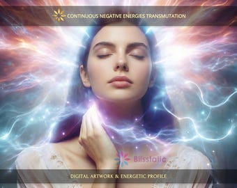 Continuous Transmutation for Negative Energies: Charged Digital Artwork + Personal Report & Energetic Profile