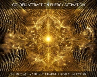 Golden Energy Charged Digital Artwork + Energetic Transmission with a Personal Report