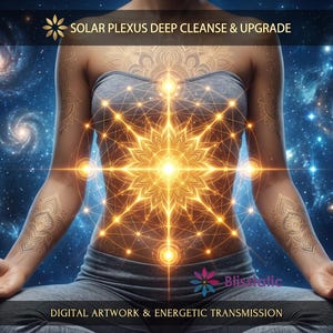 Solar Plexus Chakra Deep Cleanse, Harmonization and Upgrade Charged Digital Artwork + Energetic Transmission with a Personal Report