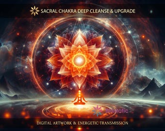 Sacral Chakra Deep Cleanse, Harmonization and Upgrade: Charged Digital Artwork + Energetic Transmission with a Personal Report