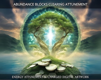 Abundance Blocks & Interference Clearing Attunement + Charged Digital Artwork