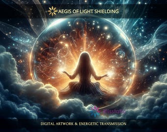 Aegis of Light Shielding: Charged Digital Artwork + Personal Report & Energetic Transmission