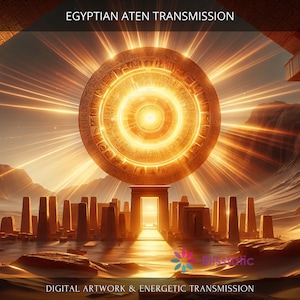 Egyptian Aten: Charged Digital Artwork + Personal Report & Energetic Transmission