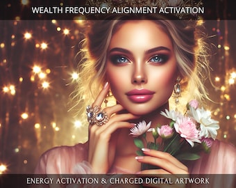 Wealth Frequency Alignment Energetic Activation + Charged Digital Artwork
