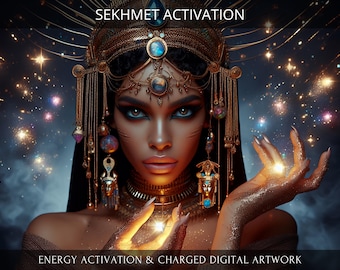 Sekhmet Charged Digital Artwork + Energetic Transmission with a Personal Report