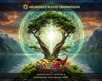 Abundance Blocks and Interference Transmutation: Charged Digital Artwork + Personal Report & Energetic Transmission with Trigger Words