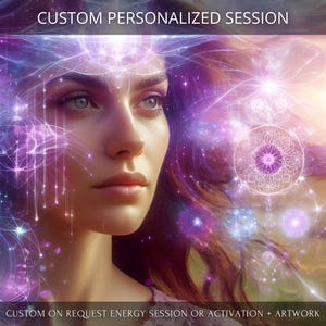 Sessão energética personalizada sob encomenda ou ativação com relatório pessoal + arte digital carregada