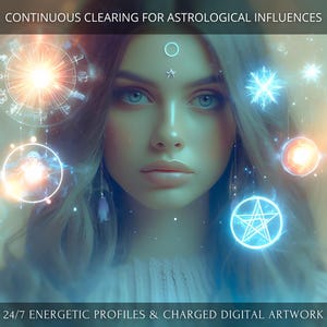 Continuous Clearing and Realignment for Negative Astrological Influences + Charged Digital Artwork
