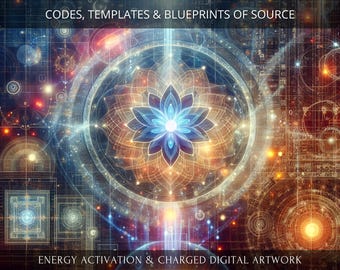 Codes, Templates and Blueprints of Source Charged Digital Artwork + Energetic Transmission with a Personal Report