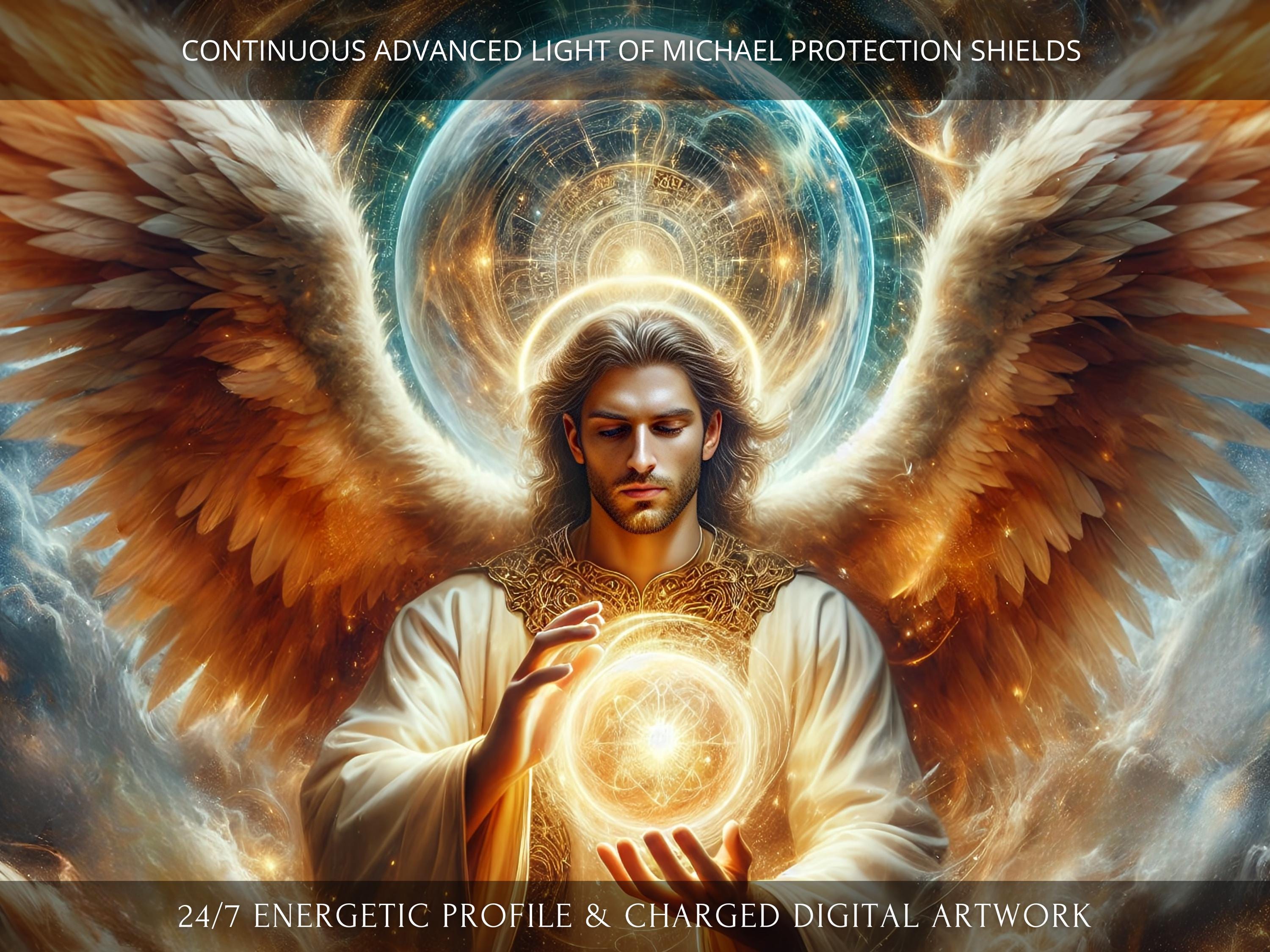 Continuous Advanced Light of Archangel Michael Protection Shields Profile + Charged Digital Artwork