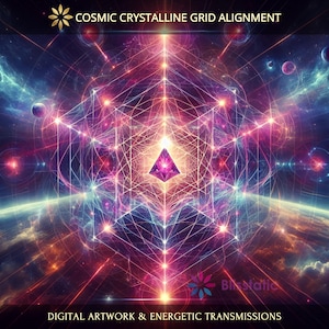 Cosmic Crystalline Grid: Charged Digital Artwork + Personal Report & Energetic Transmission