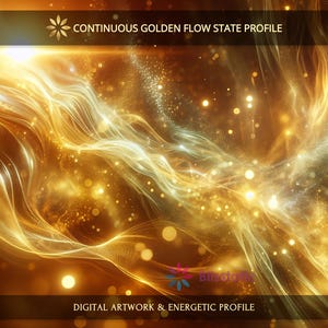 Continuous Golden Flow State: Charged Digital Artwork + Personal Report & Energetic Profile