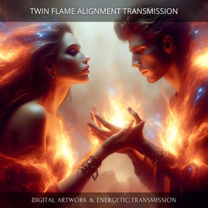 Alignement des Flammes Jumelles : Œuvre d'art numérique chargée + Rapport personnel et Transmission énergétique