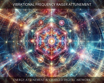 Vibrational Frequency Raiser Attunement + Charged Digital Artwork