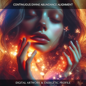 Abondance divine continue : Œuvre d'art numérique chargée + Rapport personnel et profil énergétique