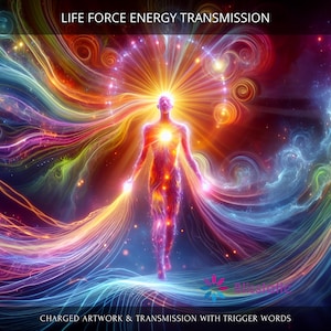 Energia della Forza Vitale (Chi, Qi, Prana): Opera d'arte digitale carica + resoconto personale e trasmissione energetica con parole chiave