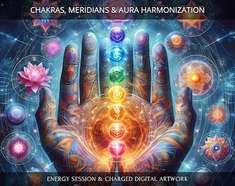 Chakra&#39;s, meridianen, nadi&#39;s en aura zuiveren, harmoniseren, balanceren en activeren + opgeladen digitale kunst
