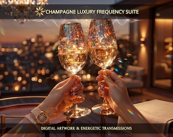 Champagne Luxury Frequency Suite: Charged Digital Artwork + Energetic Transmissions with a Personal Report