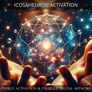Icosahedron Charged Digital Artwork + Energetic Transmission with a Personal Report