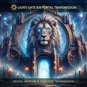 Lion's Gate 8/8 Portal: Charged Digital Artwork + Energetic Transmission with a Personal Report