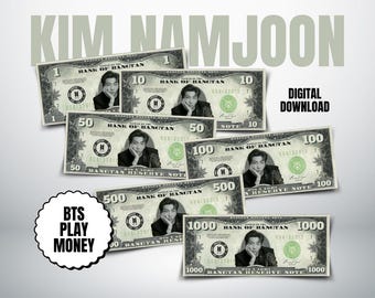 Namjoon BTS Play Money | Bangtan Bucks, K-Pop Fan Gift (Digital Download)