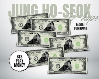 J-Hope BTS Play Money | Bangtan Bucks Printable (Digital Download)