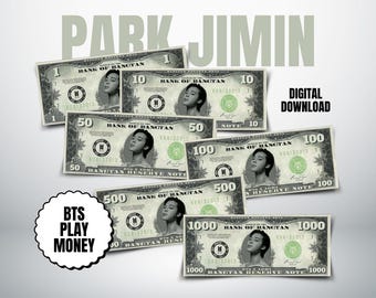 Jimin BTS Play Money | Bangtan Bucks, K-Pop Fan Gift (Digital Download)