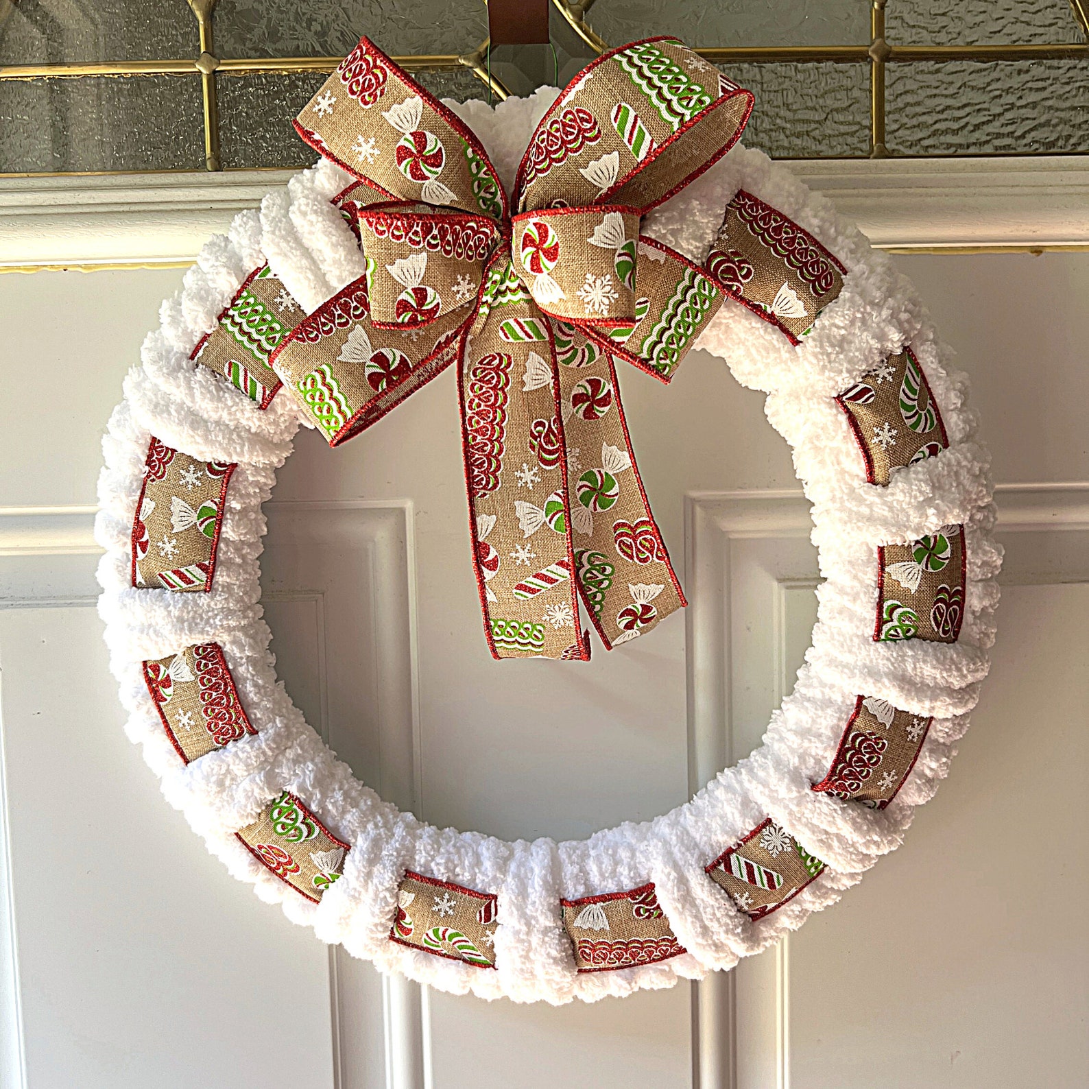 Christmas Yarn Wreath 