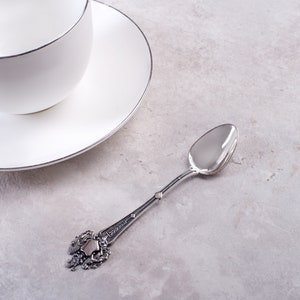 New sterling silver spoon 925. Handmade. Anniversary gift. Birthday gift. Christening spoon. Baby gift.
