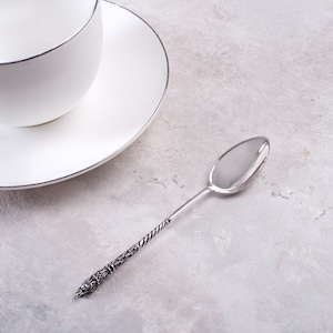 New sterling silver spoon 925. Handmade. Anniversary gift. Birthday gift. Christening spoon. Baby gift.
