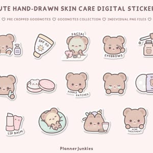 Cute Skin Care Digital Planner Stickers Beauty Goodnotes Stickers Skin ...