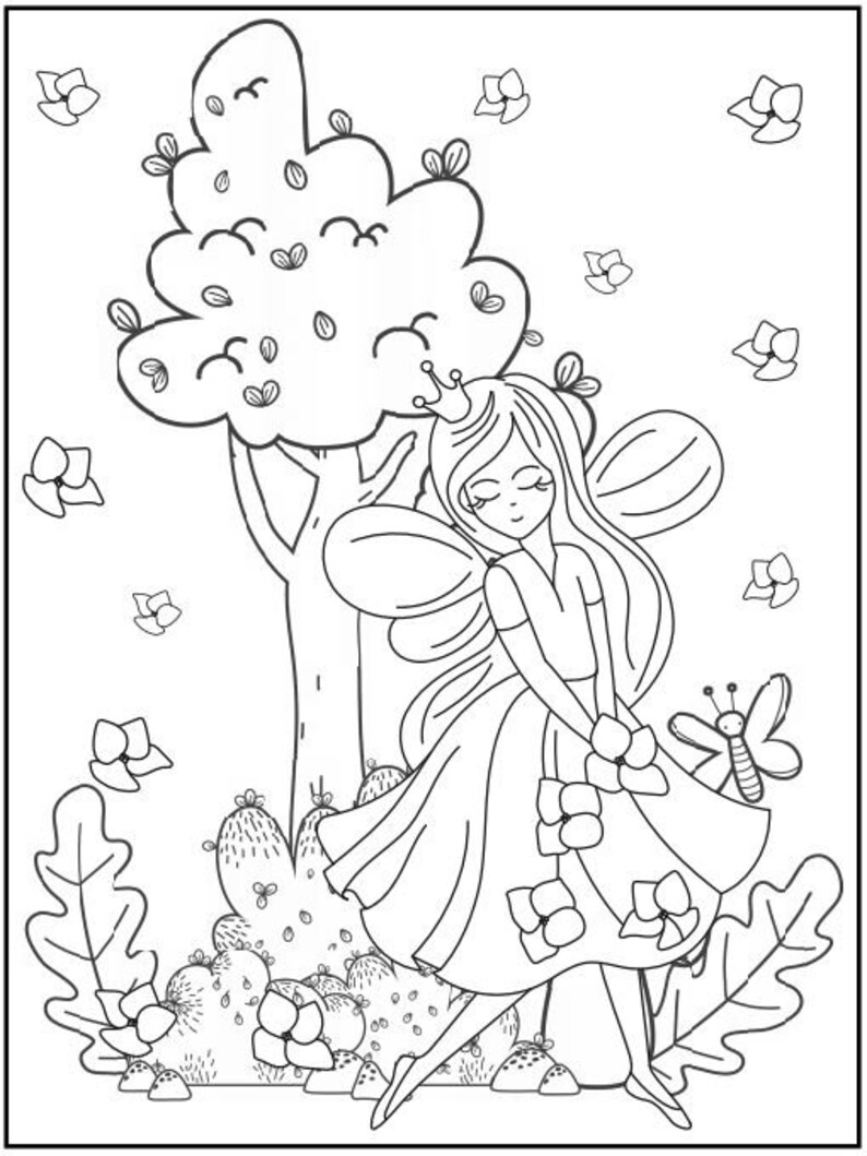 40 Fariy Coloring Pages - Etsy