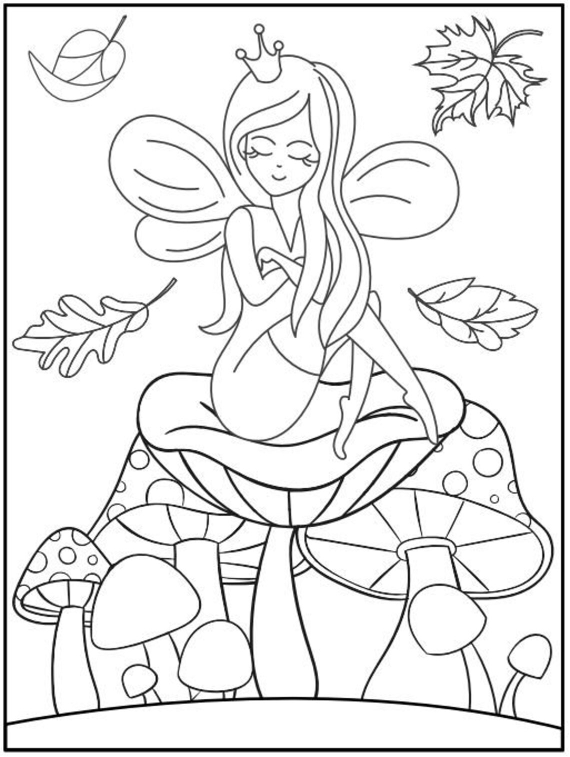 40 Fariy Coloring Pages - Etsy