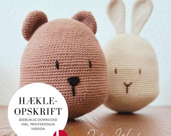 Hækleopskrift på Tumledyr (DANISH PATTERN PDF) Jules Work