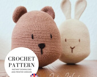 Crochet Pattern Wobble Ball Animals (ENGLISH PATTERN PDF) Jules Work
