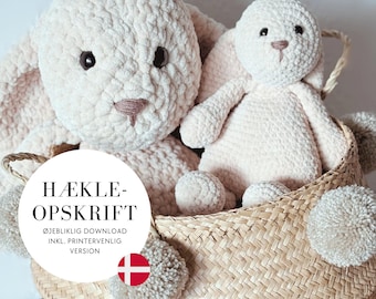 Hækleopskrift Kanin Bamse (DANISH PATTERN PDF) Jules Work