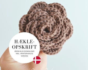 Jules Work - Hæklet rosemotiv (DANISH PATTERN PDF)