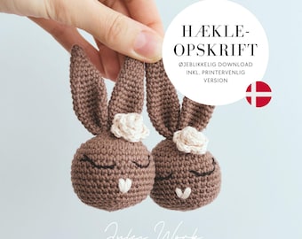 Jules Work - Hæklet kaninhoved (DANISH PATTERN PDF)