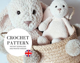 Crochet Pattern Cuddle Bunny (ENGLISH PATTERN PDF) Jules Work