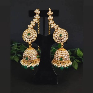 Kundan jhumkas
