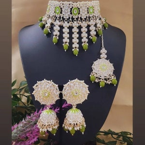 Ensemble tour de cou Kundan