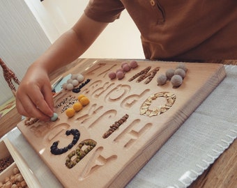 Wooden letters / Montessori letters / ABC Montessori board / Montessori learning materials / Montessori games / Montessori activities