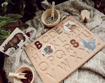 Lettres en bois / Lettres Montessori / Tableau montessori ABC / Matériel d’apprentissage Montessori / Jeux Montessori / Activités Montessori