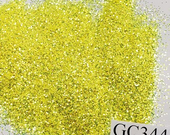 Limón Lima Cuadrado Poliéster Extra Fino Purpurina Vasos Uñas Arte Artesanal Resina Limo Iridiscente Amarillo Translúcido 0.4mm 0.015 Festival GC344