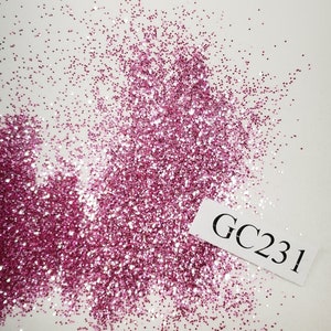 May include: Pink glitter with a white label that says "GC231".